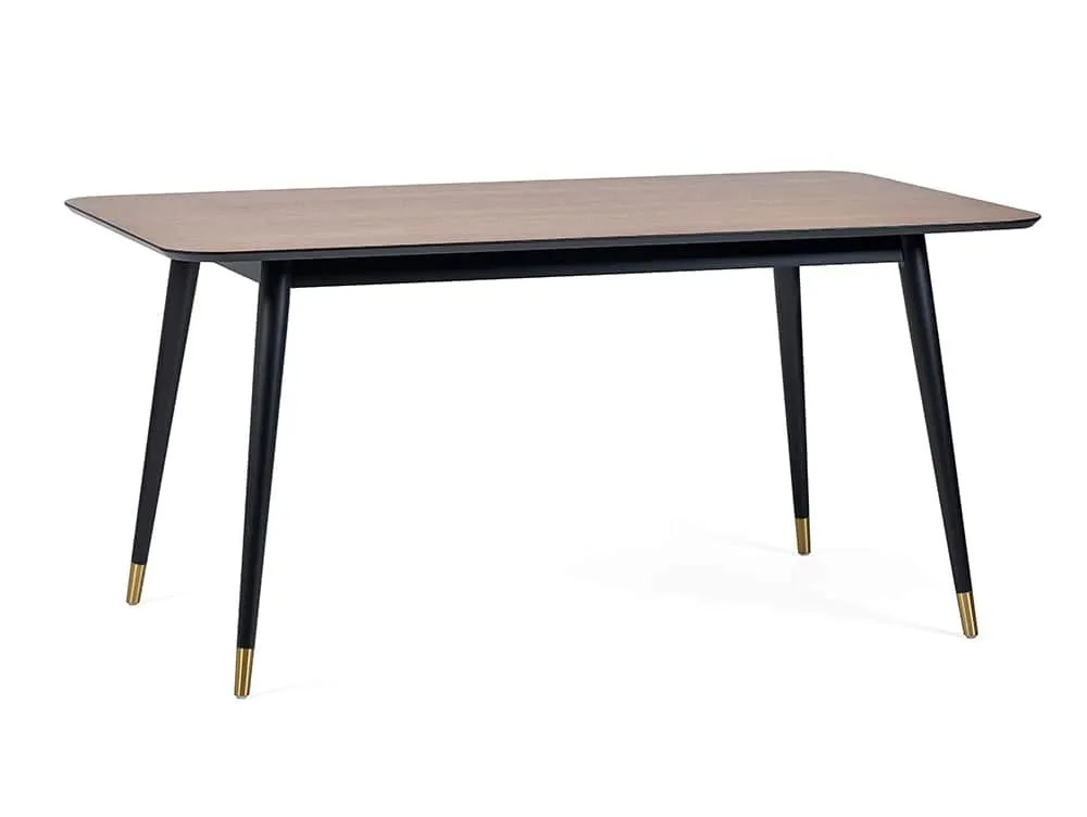 Julian Bowen Findlay 160cm Black and Walnut Dining Table