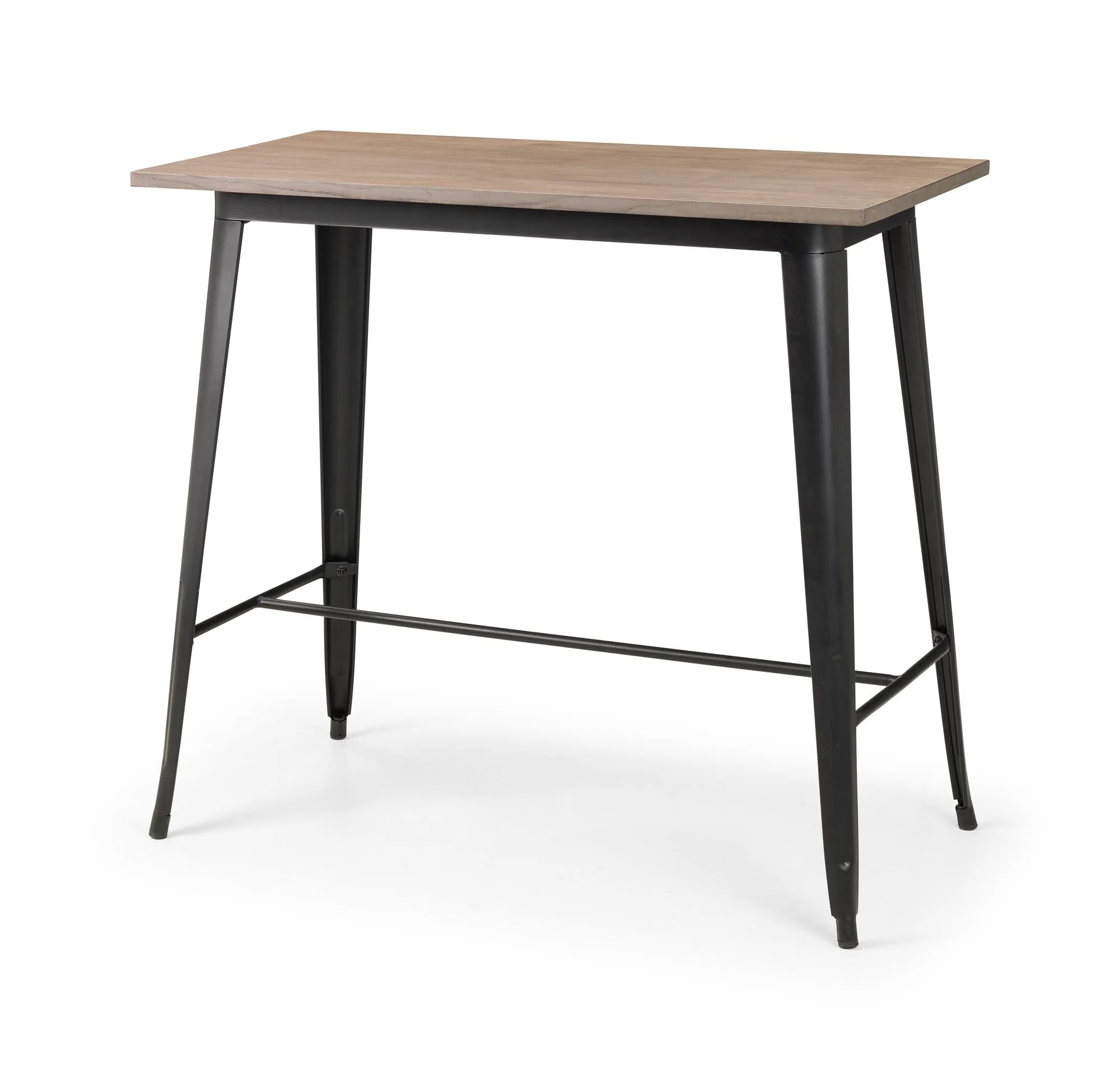 Julian Bowen Grafton 120cm Mocha Elm and Black Bar Table