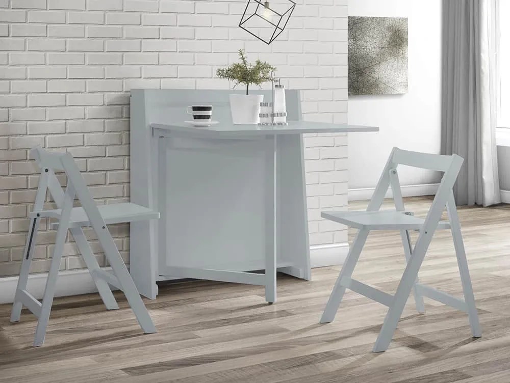 Julian Bowen Helsinki Grey Foldaway Dining Table and 2 Chair Set