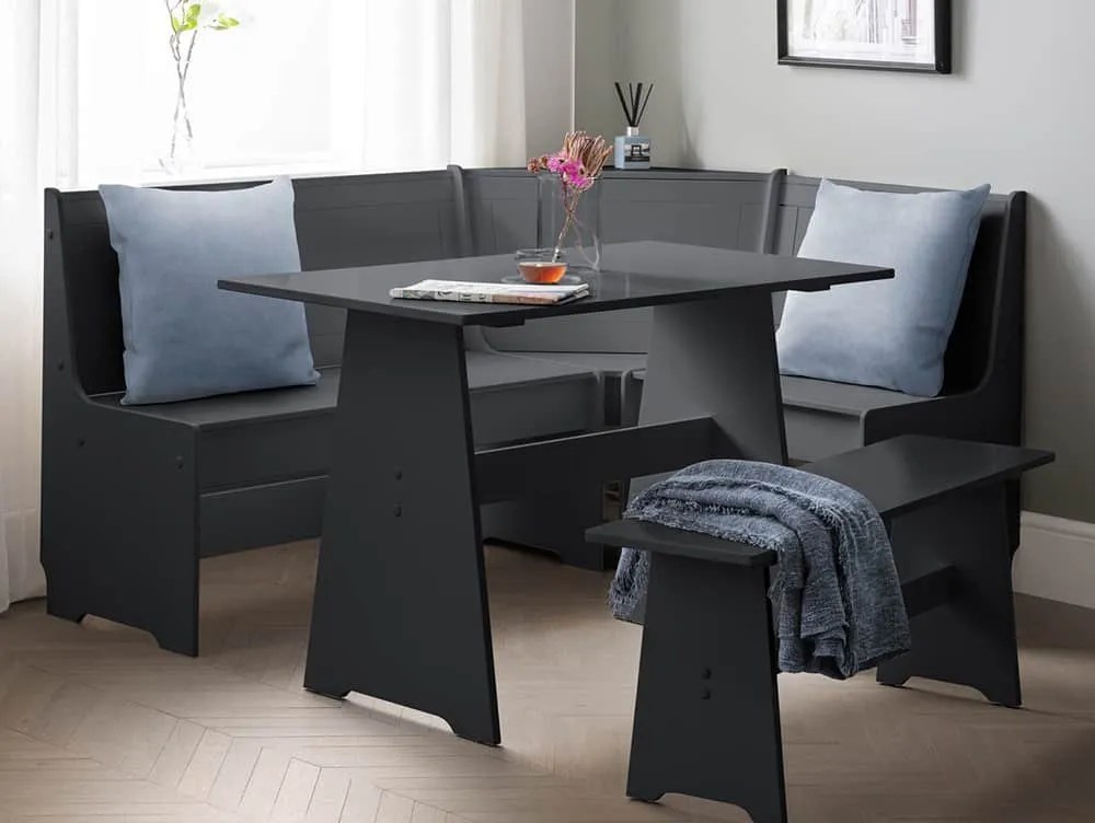 Julian Bowen Newport 109cm Anthracite Corner Dining Set
