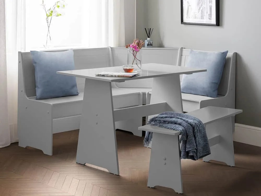 Julian Bowen Newport 109cm Grey Corner Dining Set
