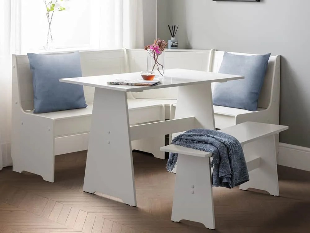 Julian Bowen Newport 109cm Surf White Corner Dining Set