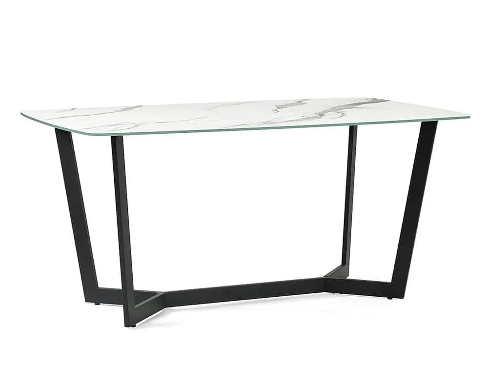 Julian Bowen Olympus 160cm White Marble Effect Dining Table