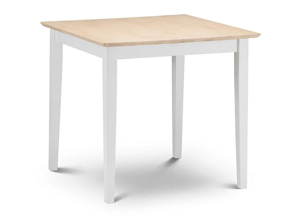 Julian Bowen Rufford 80cm Ivory and Natural Extending Dining Table
