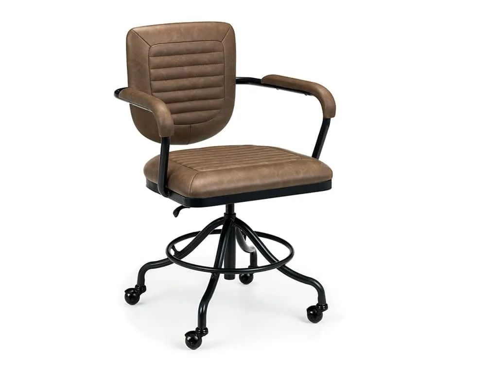 Julian Bowen Gehry Brown Faux Leather Office Chair