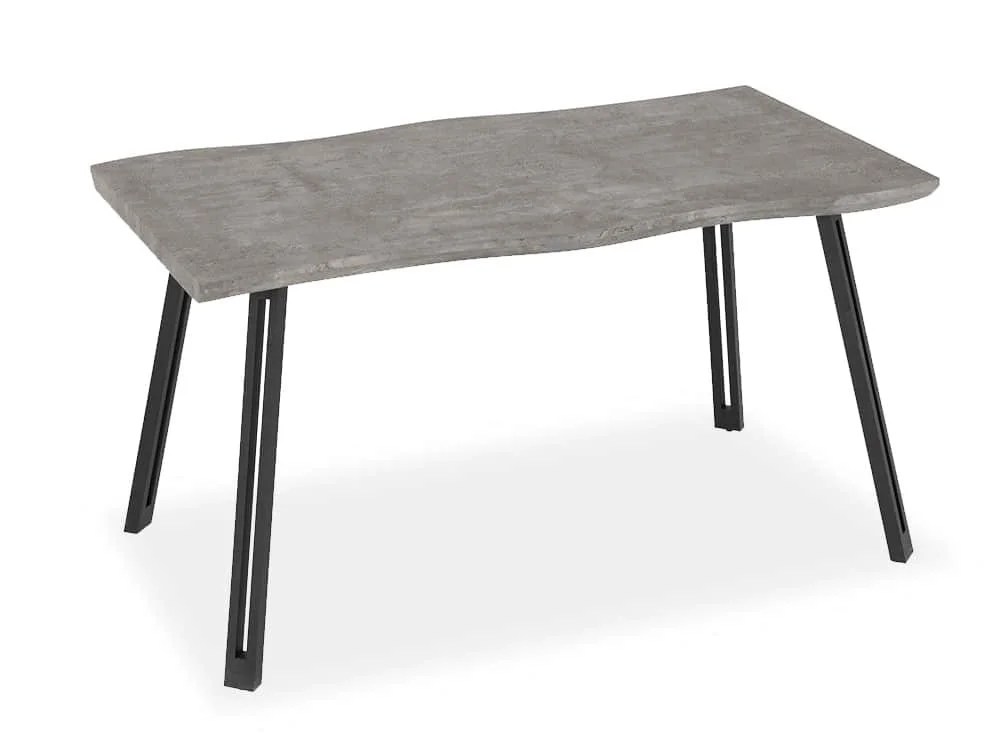 Seconique Quebec Wave 140cm Concrete Effect Dining Table