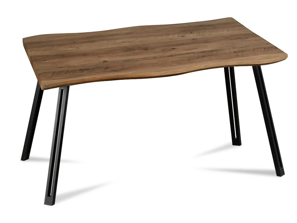 Seconique Quebec Wave 140cm Oak Effect Dining Table