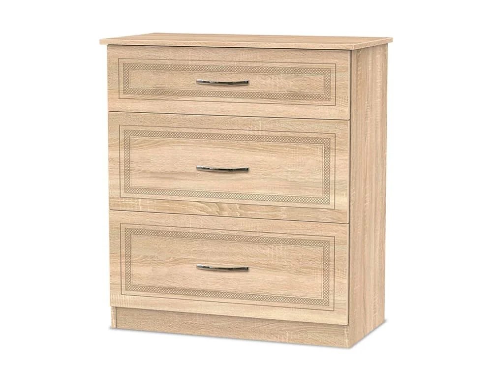 Welcome Dorset 3 Drawer Deep Chest of Drawers(Assembled)