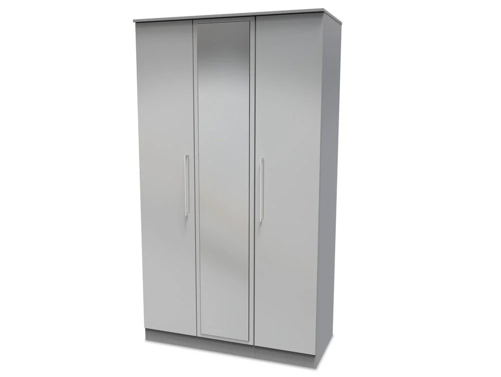 Welcome Worcester 3 Door Mirrored Triple Wardrobe (Assembled)