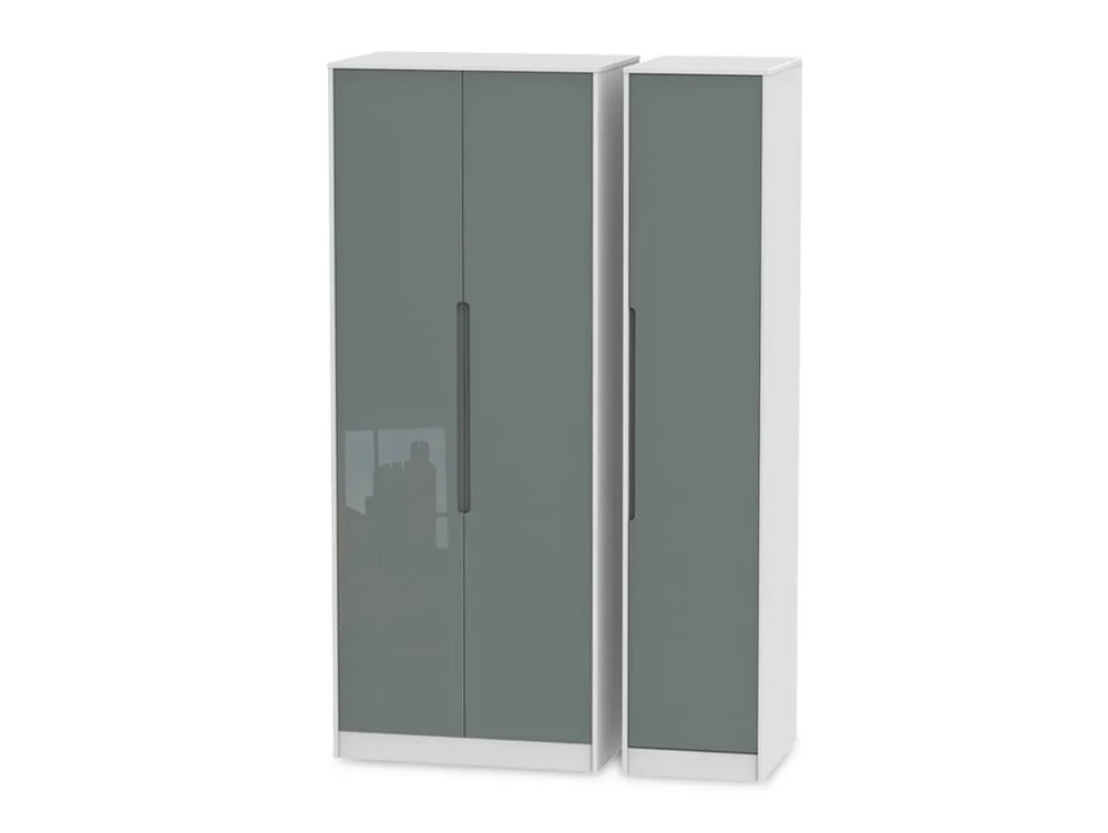 Welcome Monaco Gloss 3 Door Tall Triple Wardrobe (Assembled)