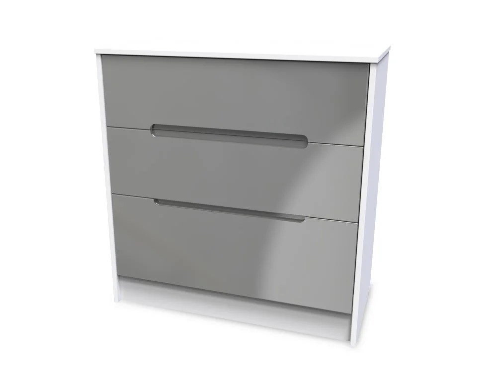 Welcome Monaco Gloss 3 Drawer Deep Chest of Drawers (Assembled)