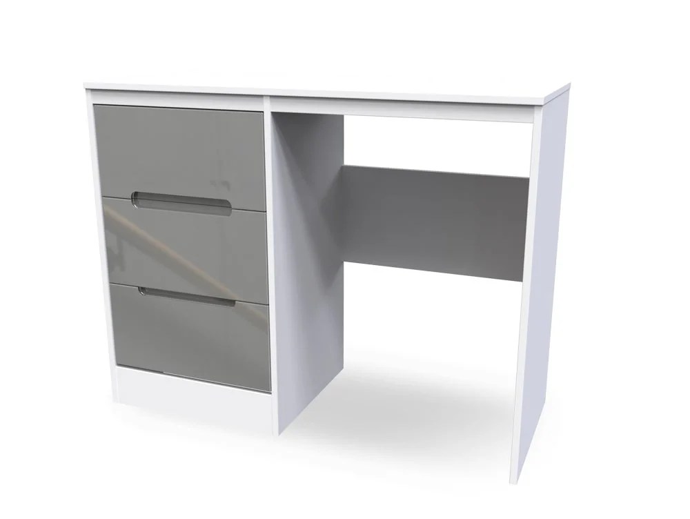 Welcome Monaco Gloss Single Pedestal Dressing Table (Assembled)