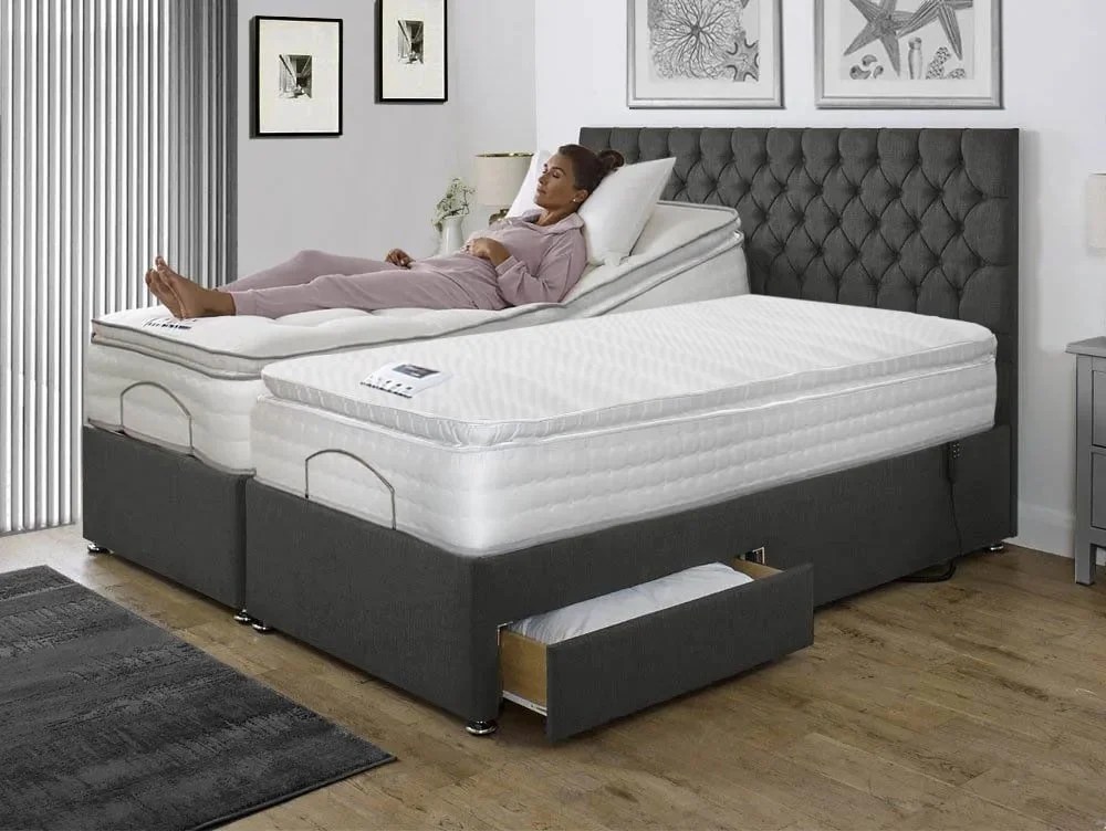 Flexisleep Gel Luxury Pocket and Ortho Pocket 1000 Dual Tension Electric Adjustable Bed