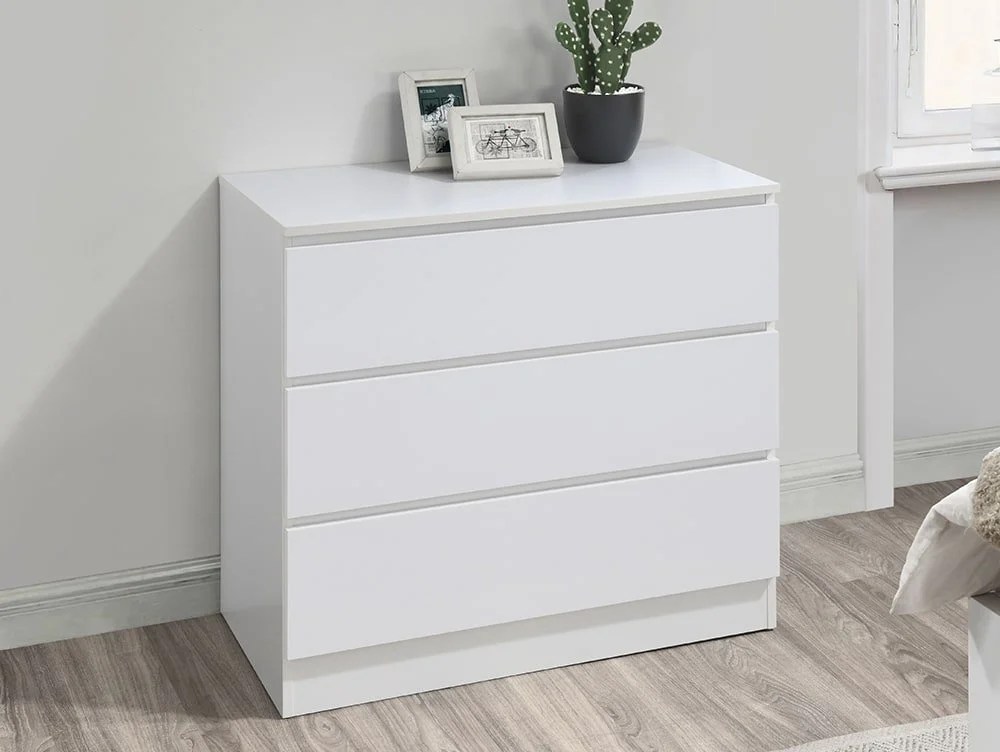 Birlea Oslo White 3 Drawer Chest of Drawers