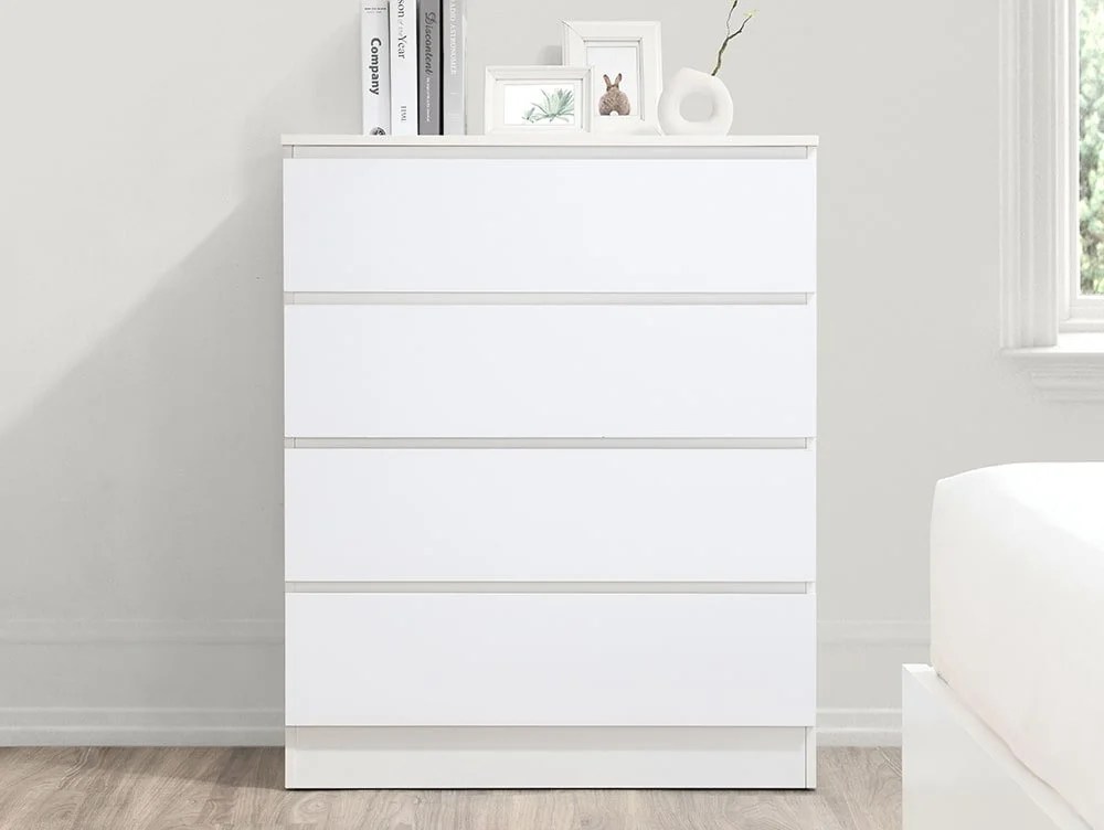 Birlea Oslo White 4 Drawer Chest of Drawers