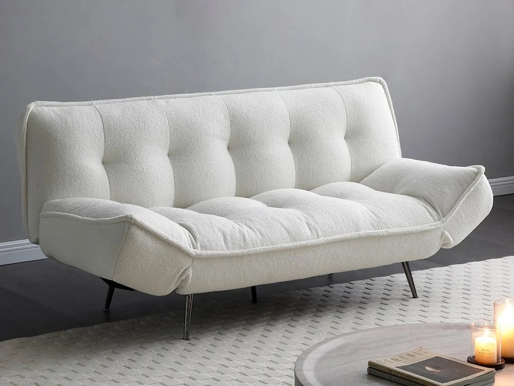 Limelight Arlo Cream Boucle Fabric Sofa Bed