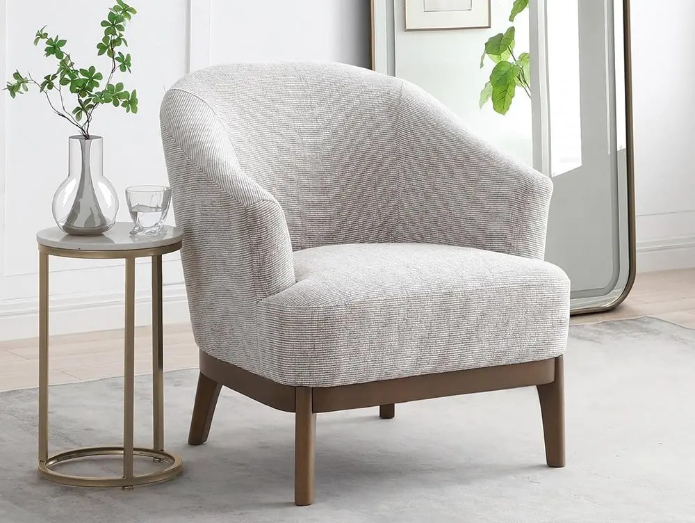 Kyoto Ella Natural Chenille Accent Chair