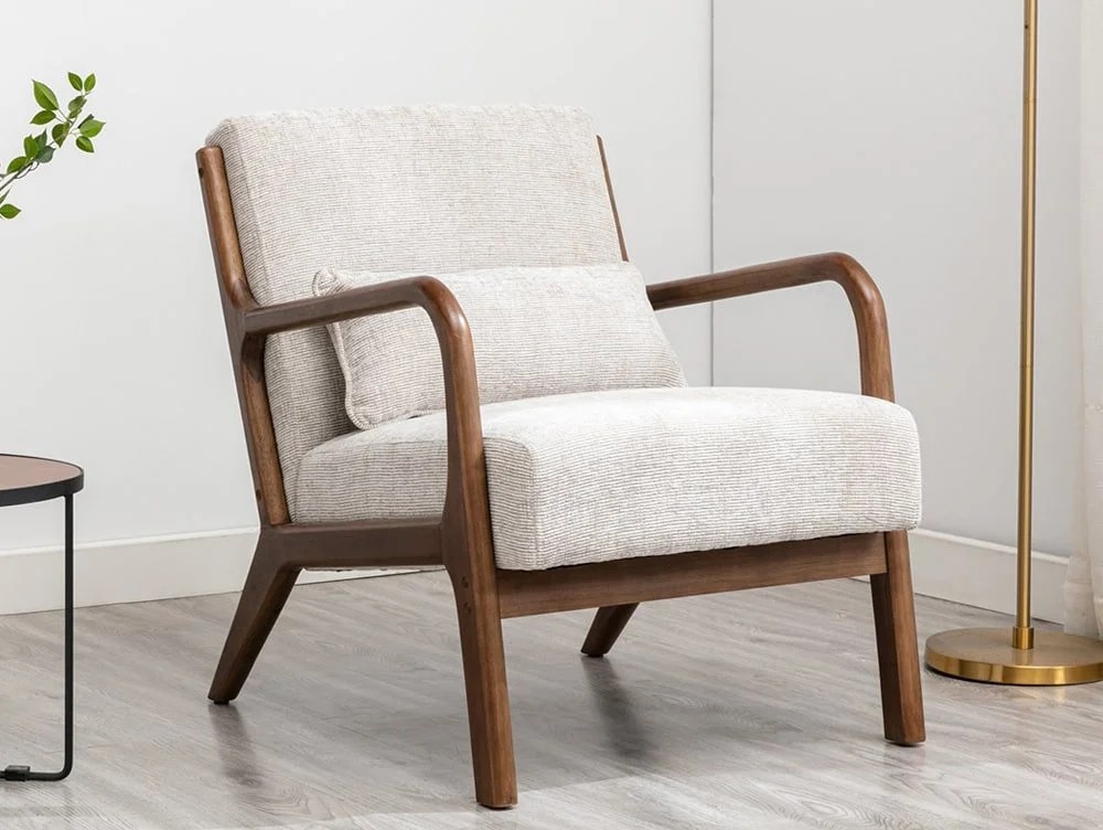 Kyoto Inca Natural Fabric Accent Chair