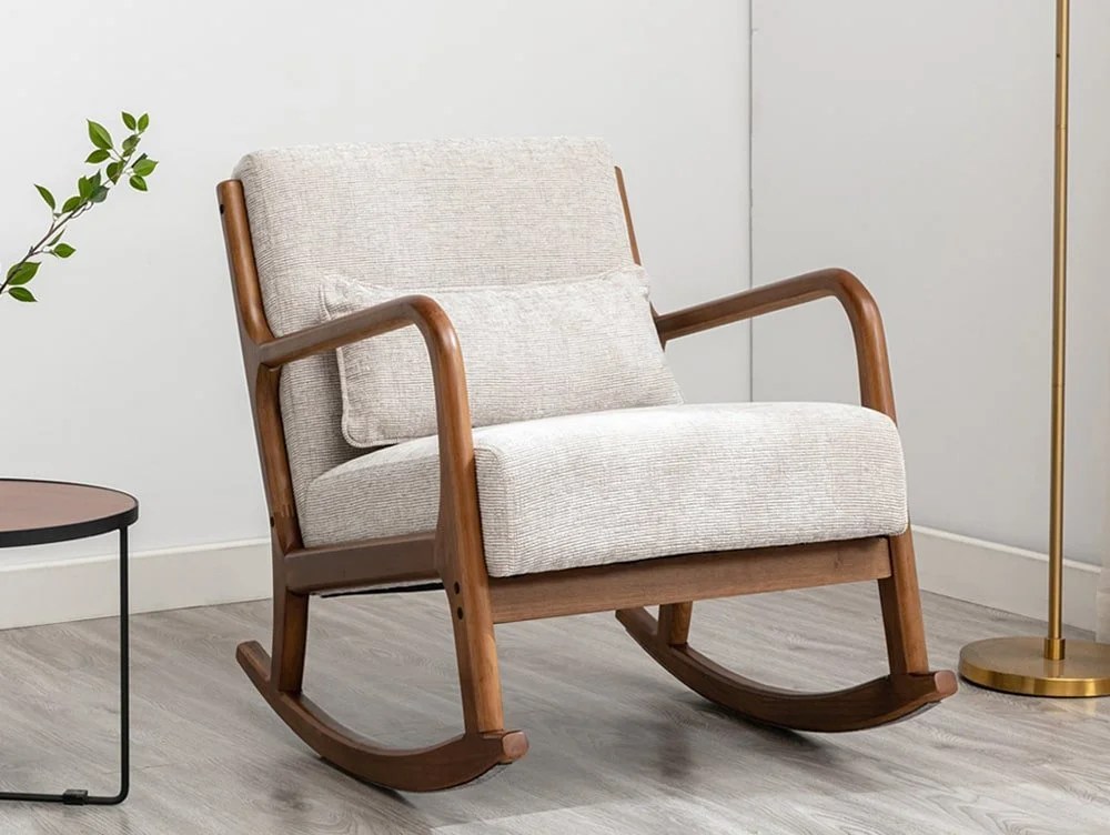 Kyoto Inca Natural Fabric Rocking Chair