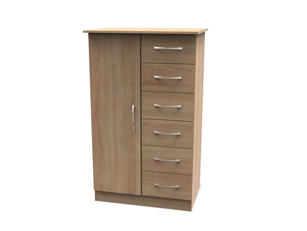 Welcome Avon Childrens Small 1 Door 6 Drawer Wardrobe (Assembled)