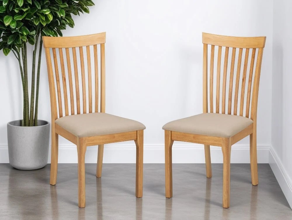 Julian Bowen Ibsen Set of 2 Oak Dining Chairs