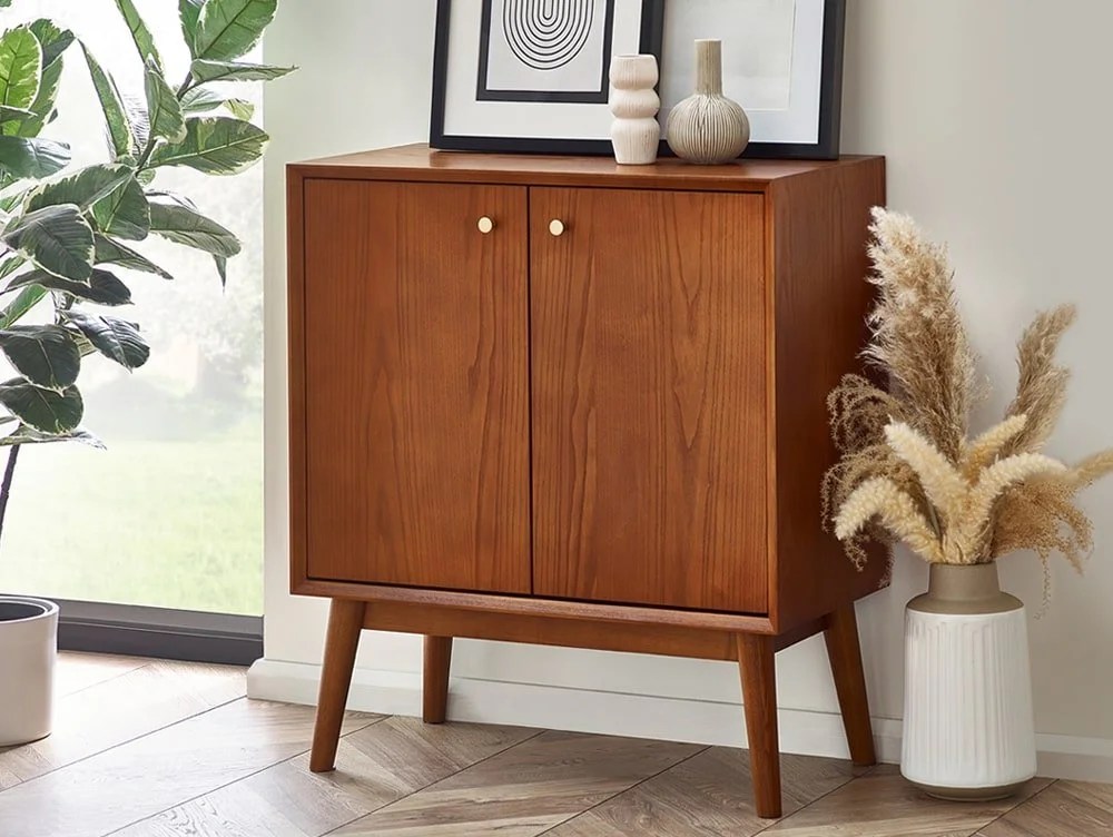 Julian Bowen Lowry Cherry Ash 2 Door Sideboard