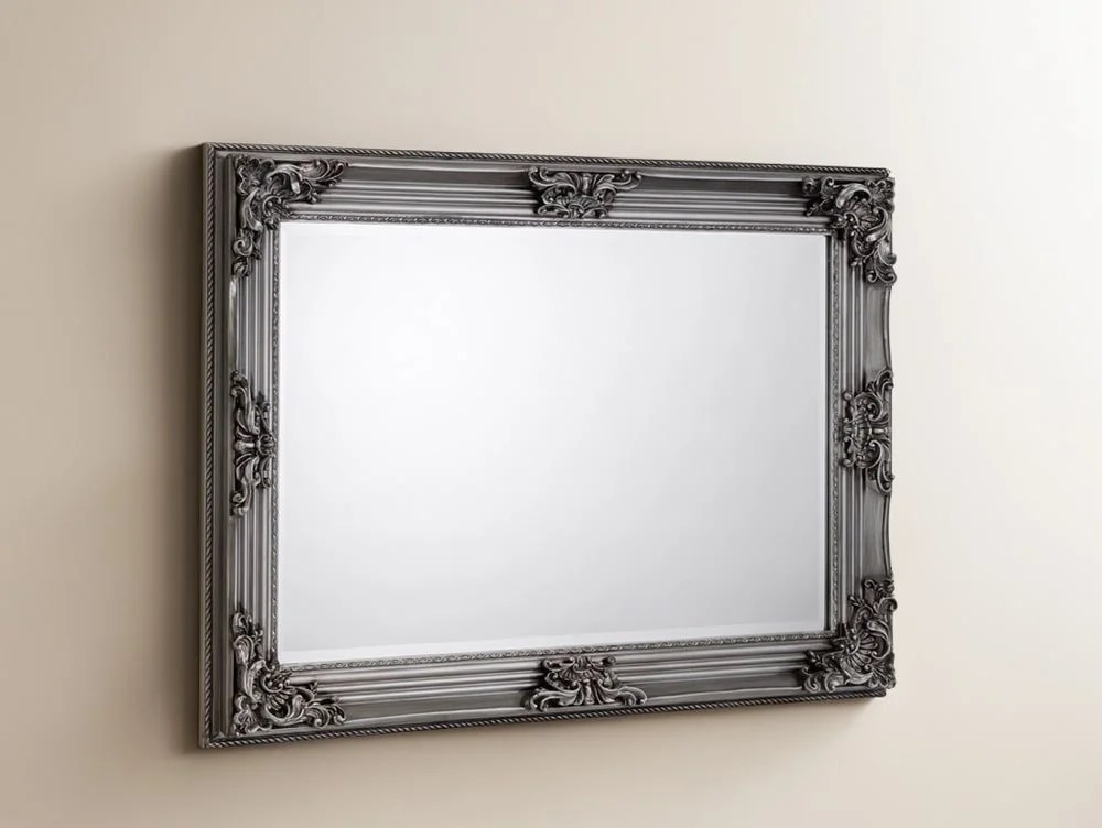 Julian Bowen Rococco Pewter Wall Mirror