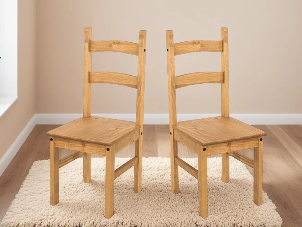 Core Corona Pine Set of 2 Solid Pine Chairs