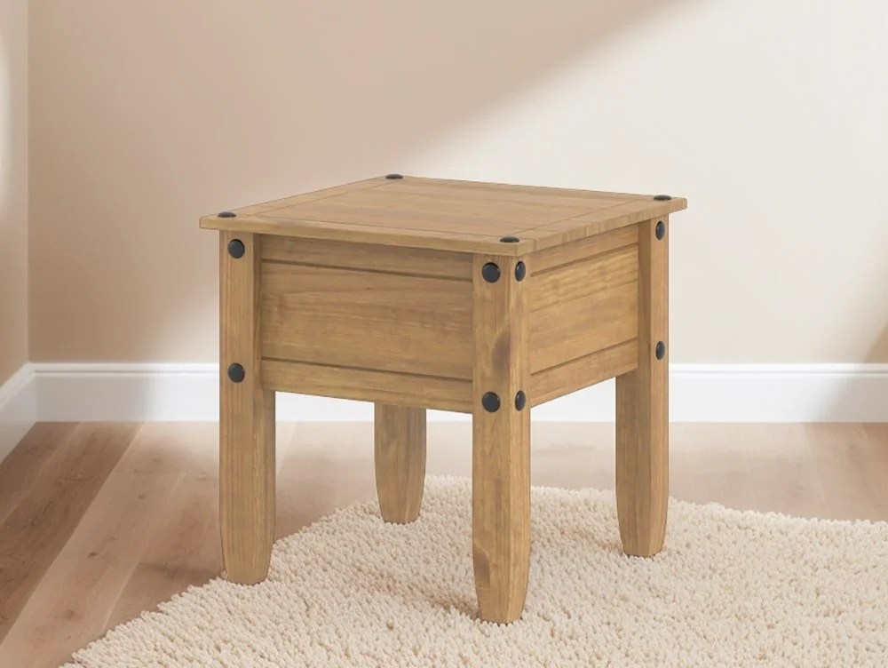 Core Corona Pine Wooden Lamp Table