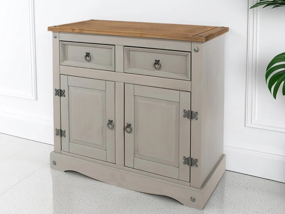 Core Corona Grey and Waxed Pine Small Sideboard