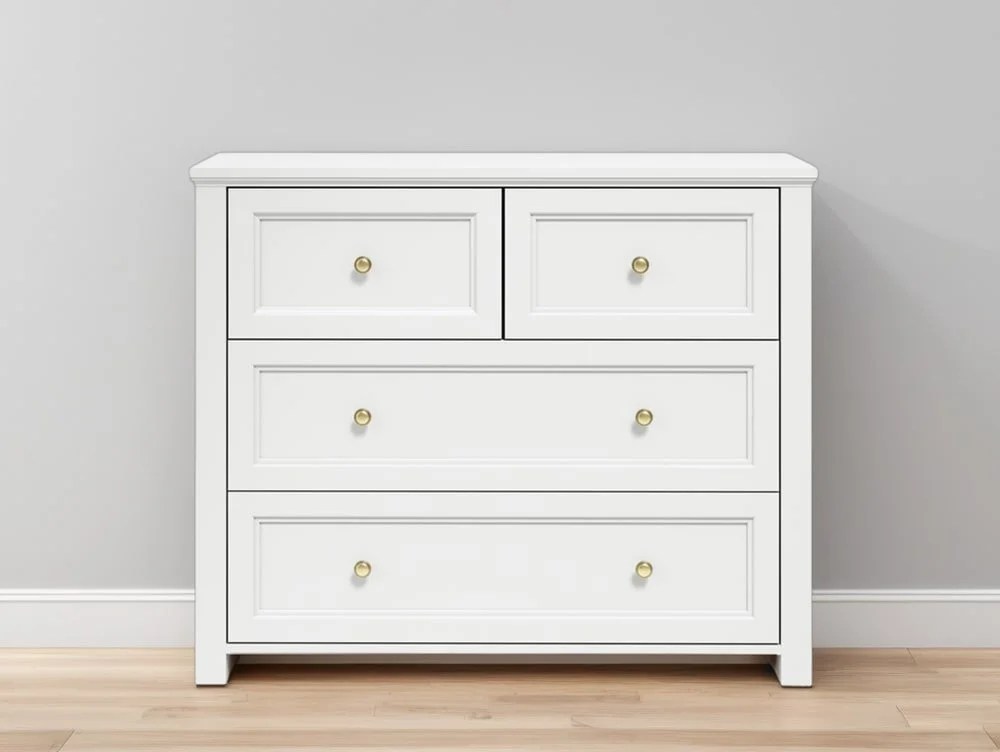 LPD Ives White 2+2 Drawer Chest of Drawers