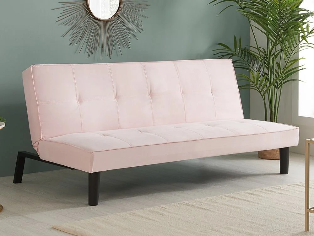 Birlea Aurora Pink Velvet Sofa Bed