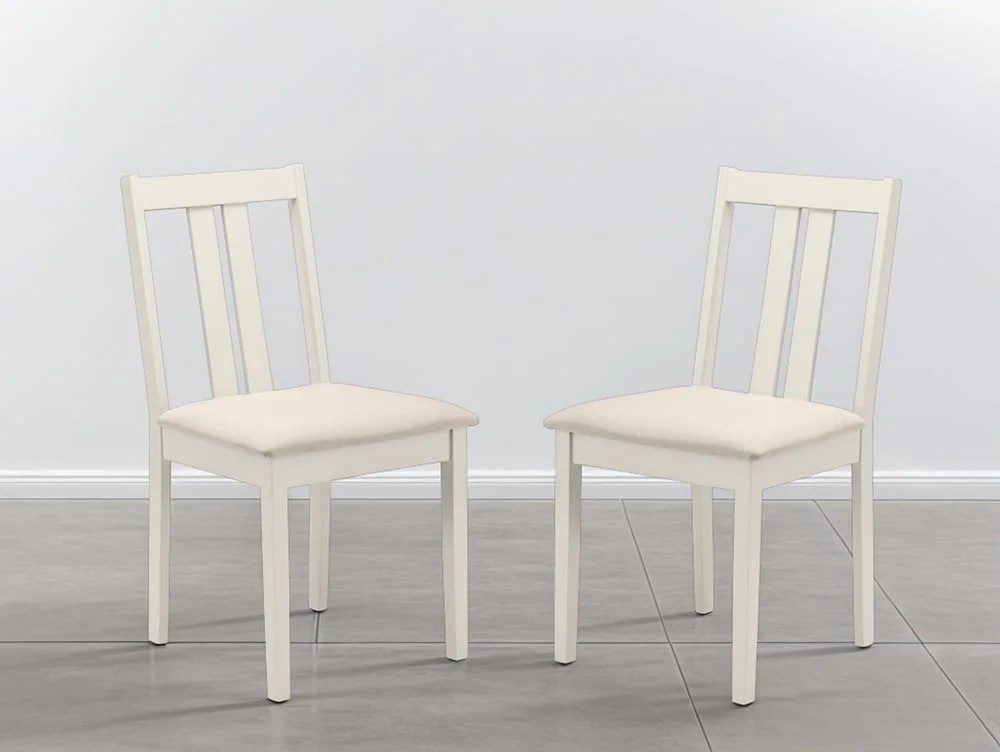 Julian Bowen Rufford Set of 2 Ivory Dining Chairs