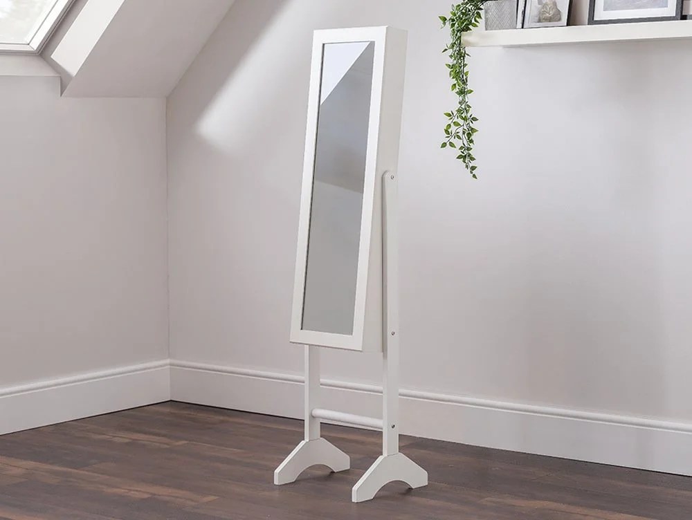 Julian Bowen Prima White Jewellery Storage Mirror