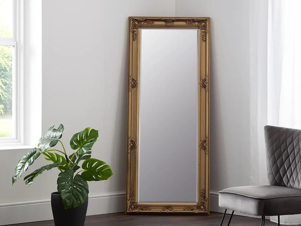 Julian Bowen Palais Gold Effect Lean-To Mirror