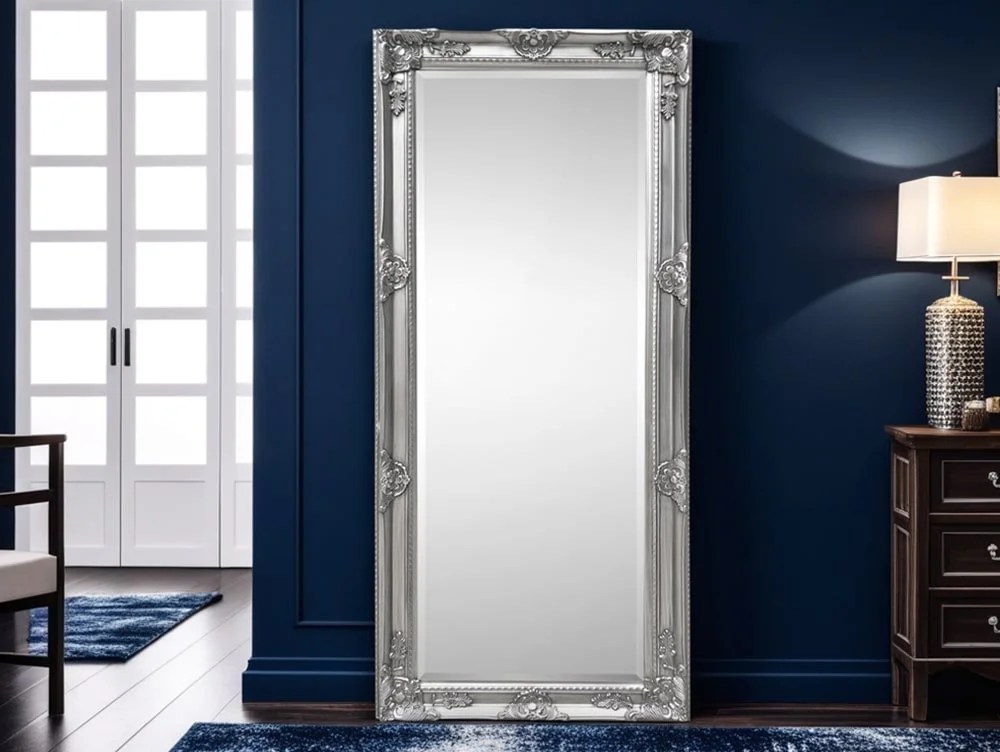 Julian Bowen Palais Pewter Effect Lean-To Mirror