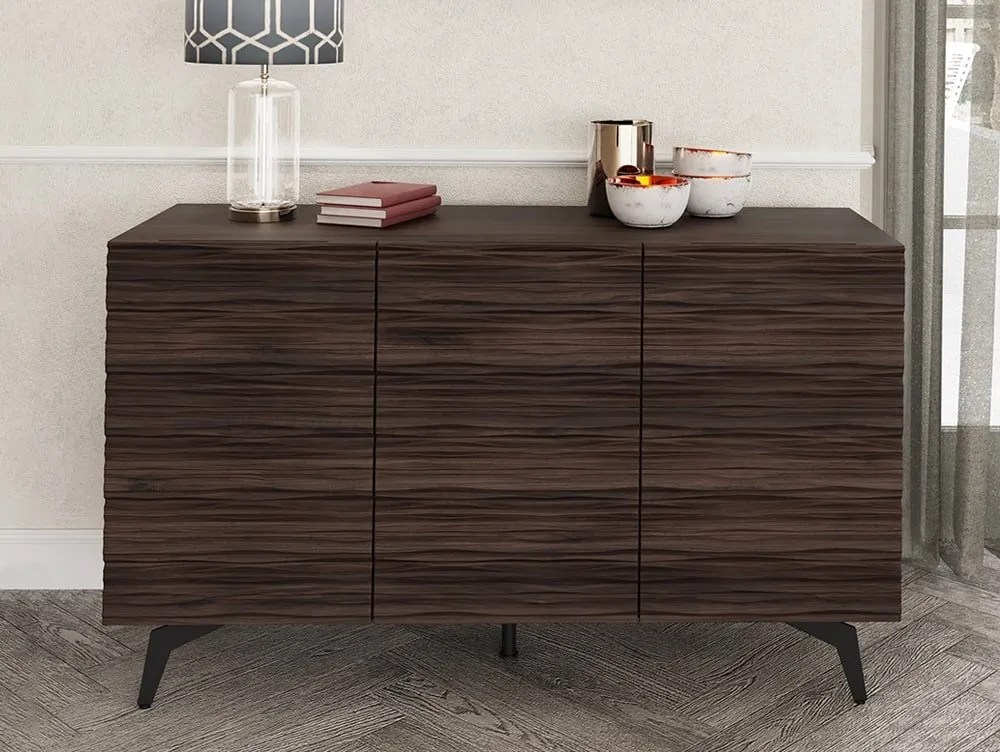 GFW Bantham Walnut 3 Door Sideboard