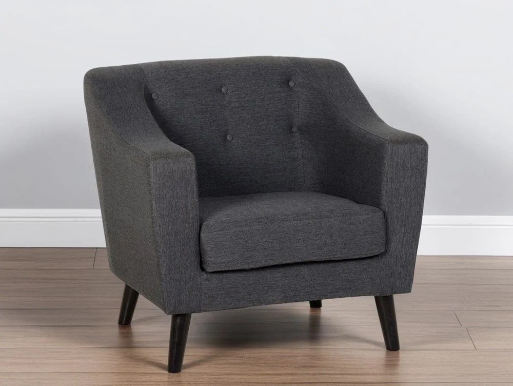 Seconique Ashley Grey Fabric Armchair