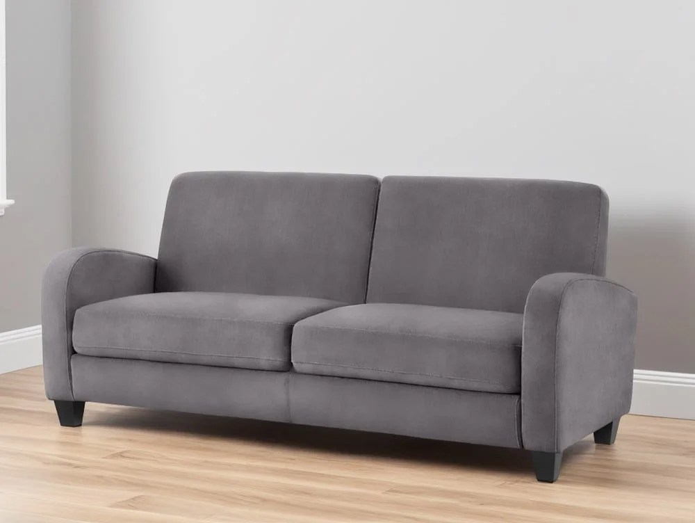 Julian Bowen Vivo Dusk Grey Chenille 3 Seater Sofa