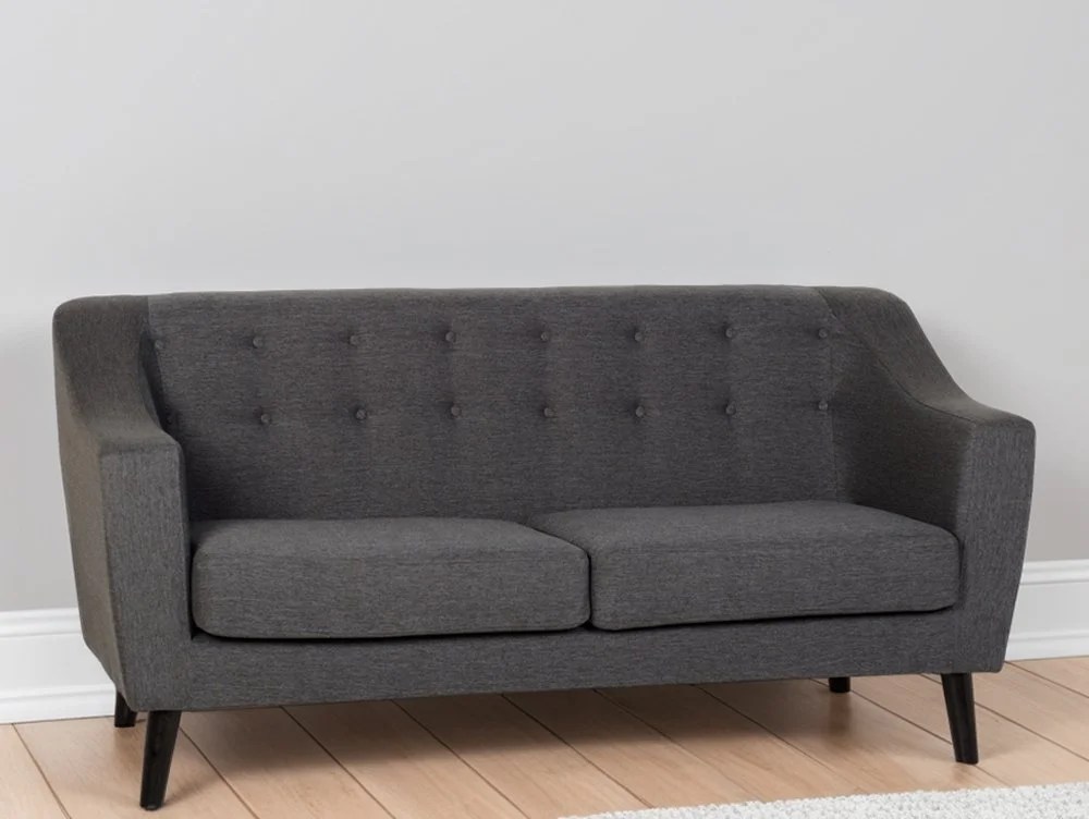 Seconique Ashley Grey Fabric 3 Seater Sofa