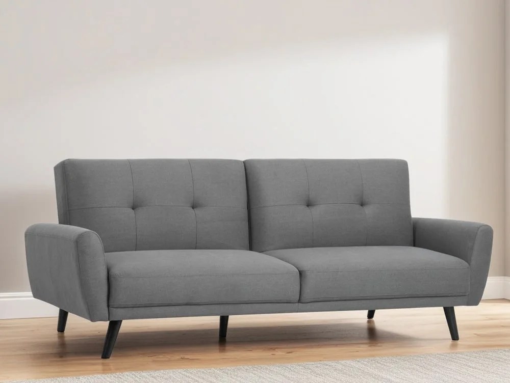 Julian Bowen Monza Grey Linen Sofa Bed