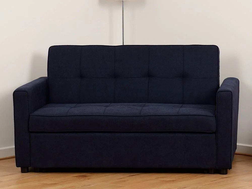 Seconique Astoria Navy Blue Fabric Sofa Bed