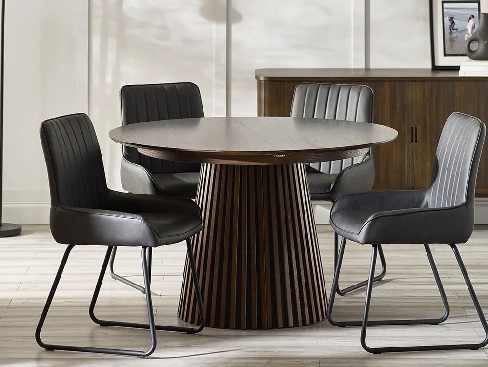 Julian Bowen Arya 120cm Dark Oak Extending Dining Table