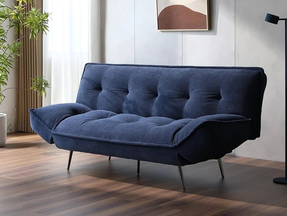 Limelight Arlo Navy Cord Fabric Sofa Bed