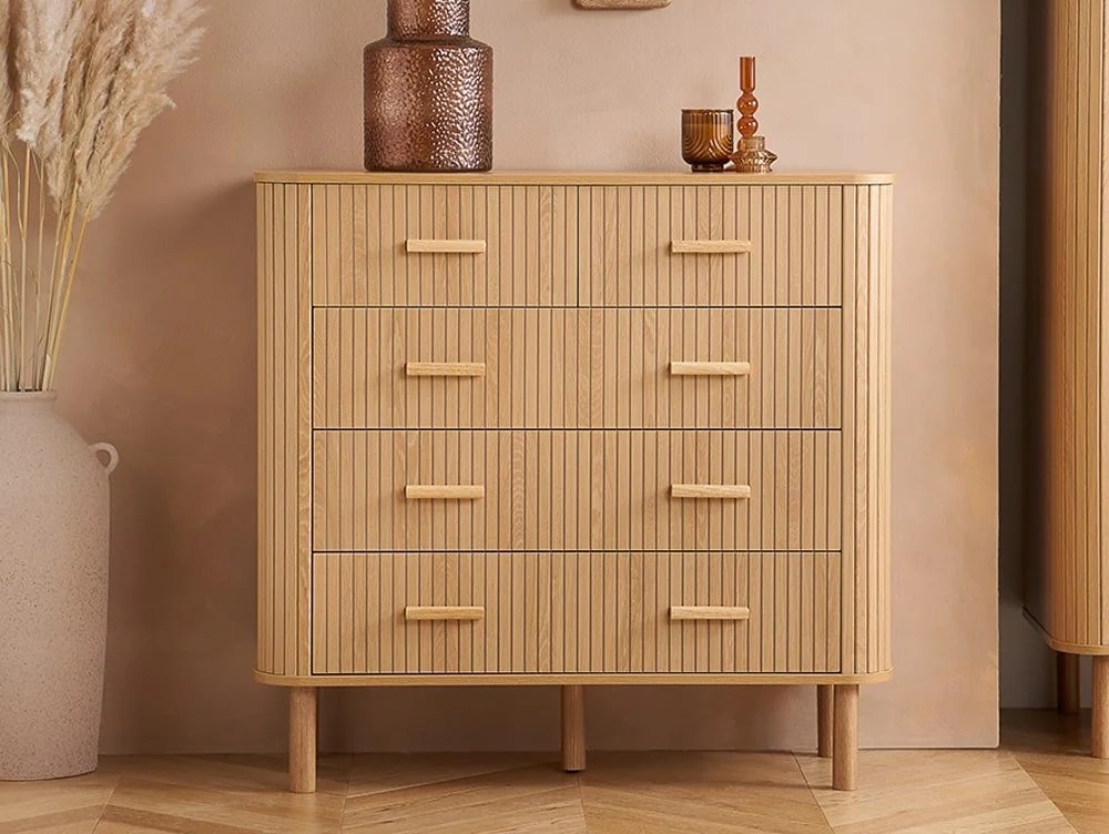 Birlea Axel Oak 3+2 Drawer Chest of Drawers