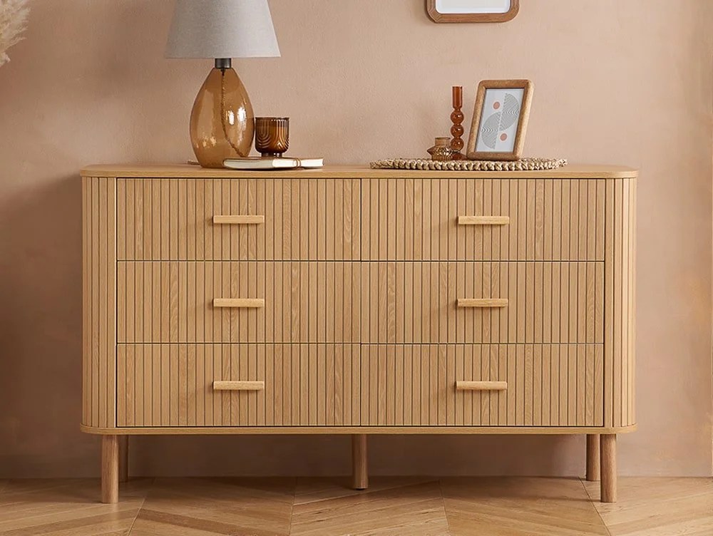 Birlea Axel Oak 3+3 Drawer Chest of Drawers