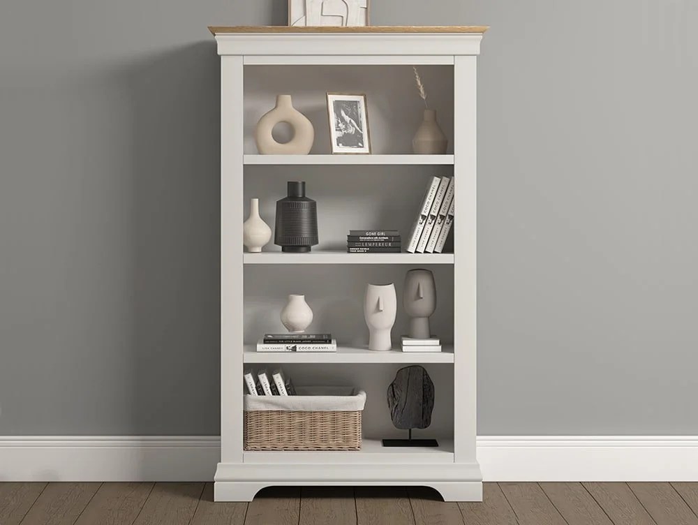 Seconique Bordeaux Ivory and Oak Bookcase (Assembled)