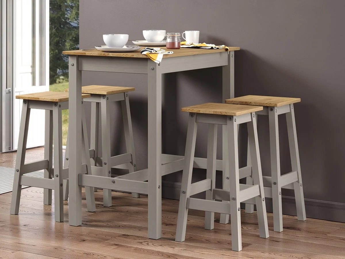Core Linea Grey Dining Table and 4 Chair Set
