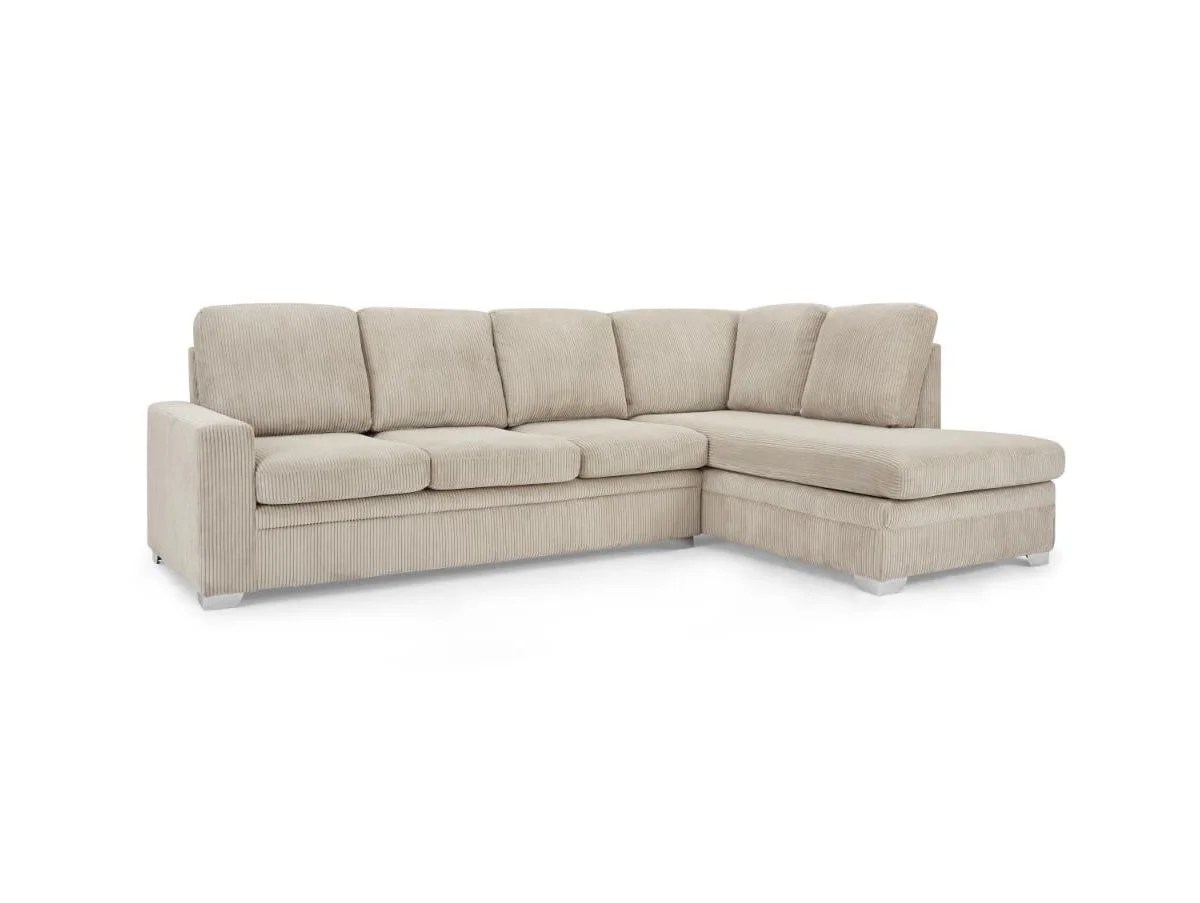 TGC Allison Mocha Fabric Jumbo Right Hand Corner Sofa