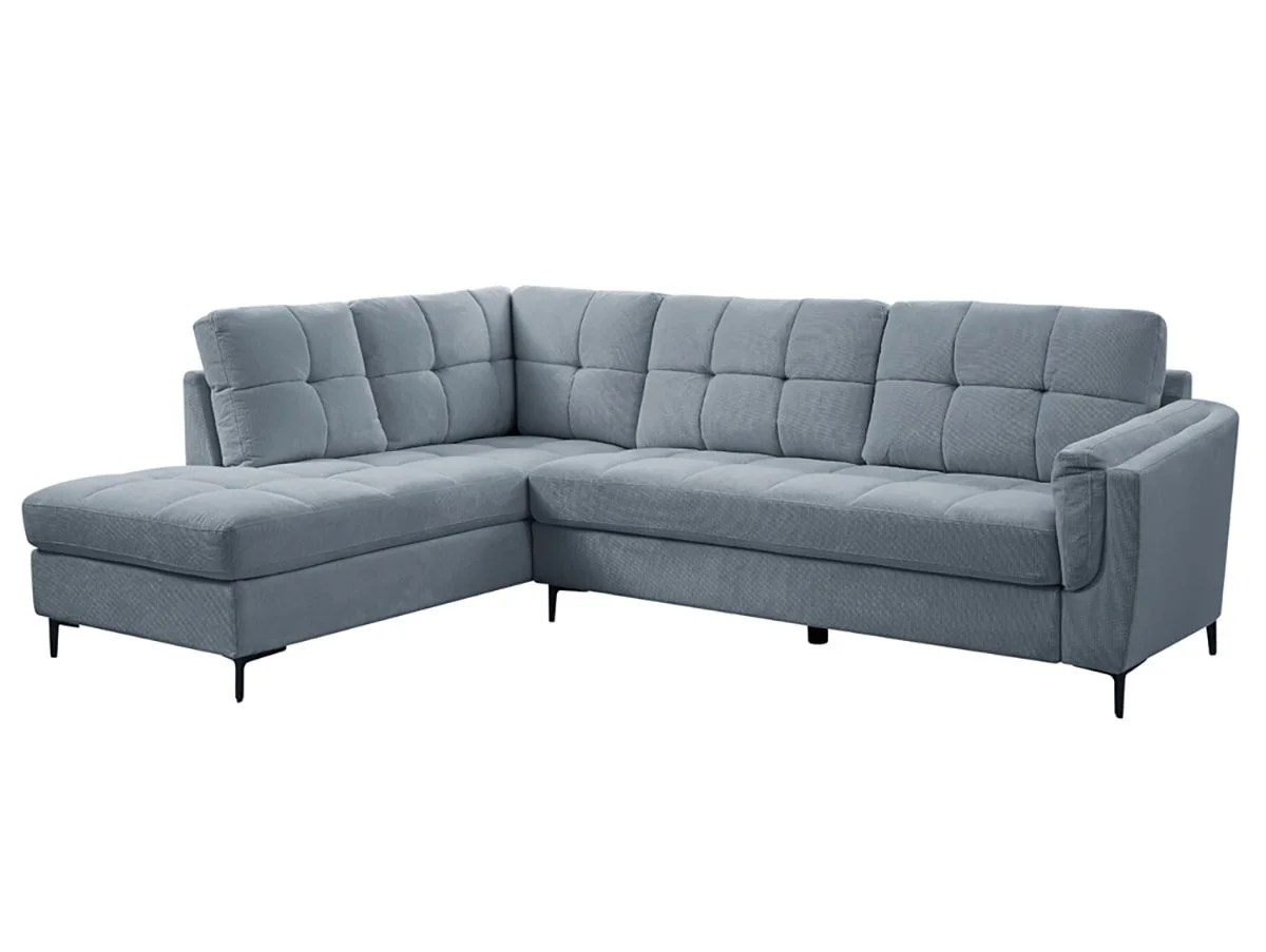 TGC Corey Blue Fabric Left Hand Corner Sofa